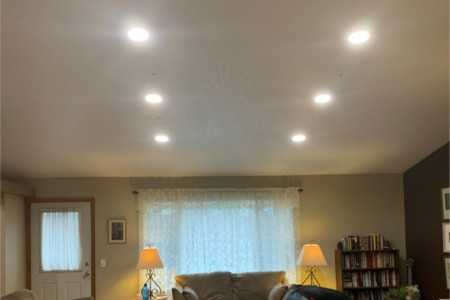 Recessed can lighting installation in thornton