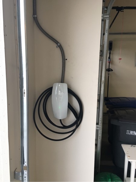 Tesla ev car charger installed in broomfield