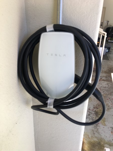Tesla ev car charger installed in broomfield