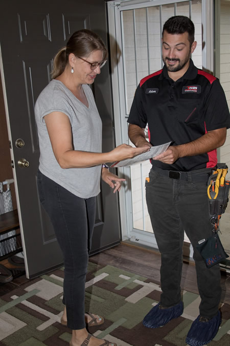 Lafayette co electrician giving an estimate