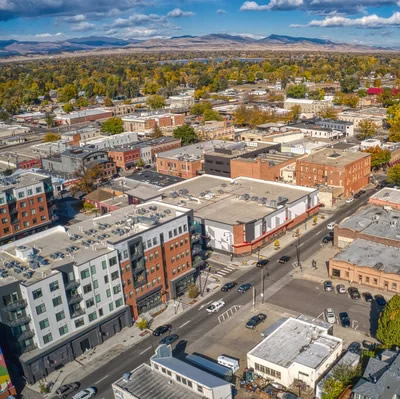 Loveland city overhead view