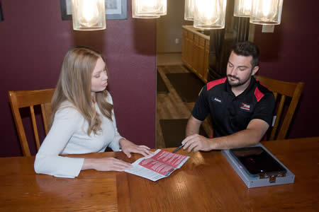 Mead co electrician giving consultation